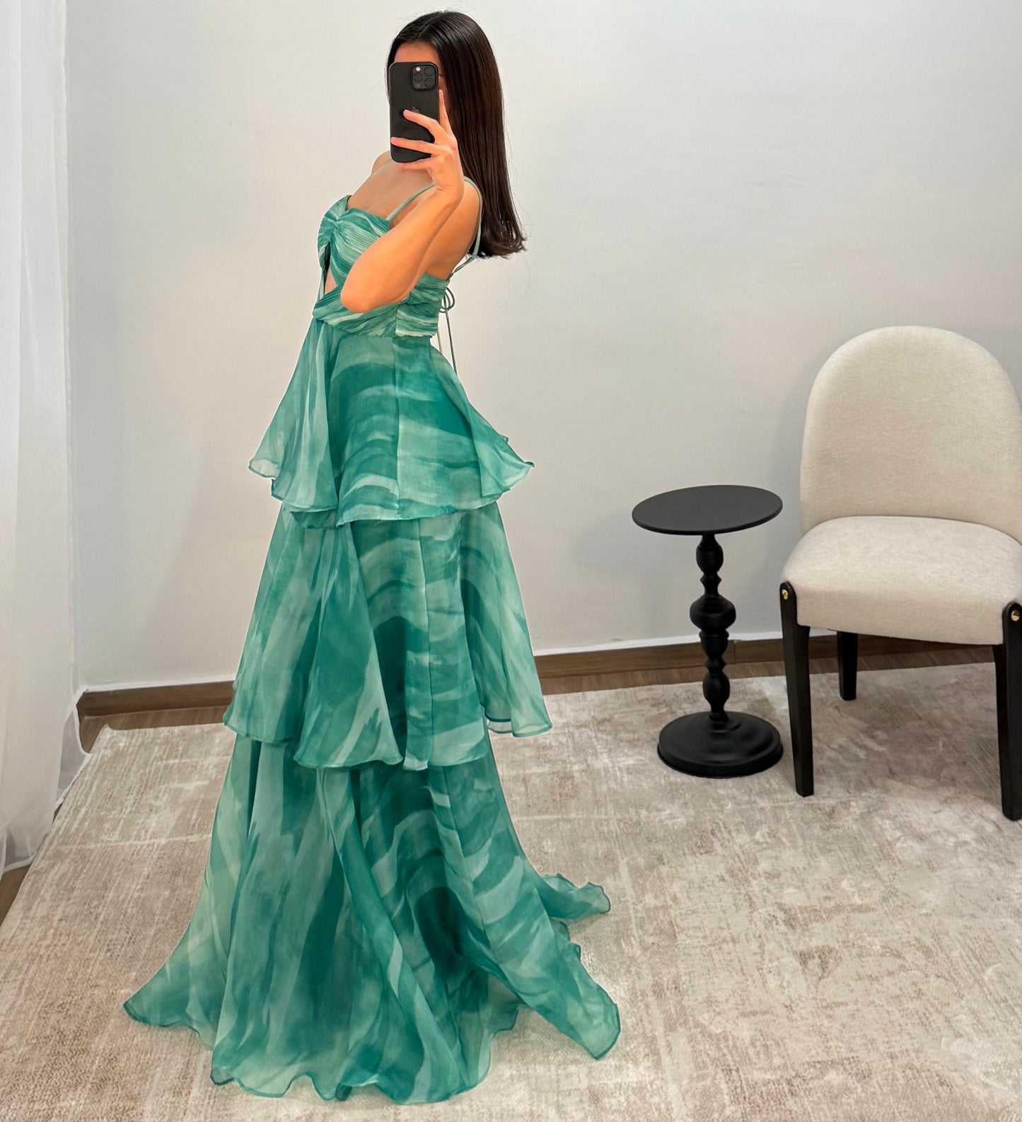 Vestido Eleonor Verde Azulado