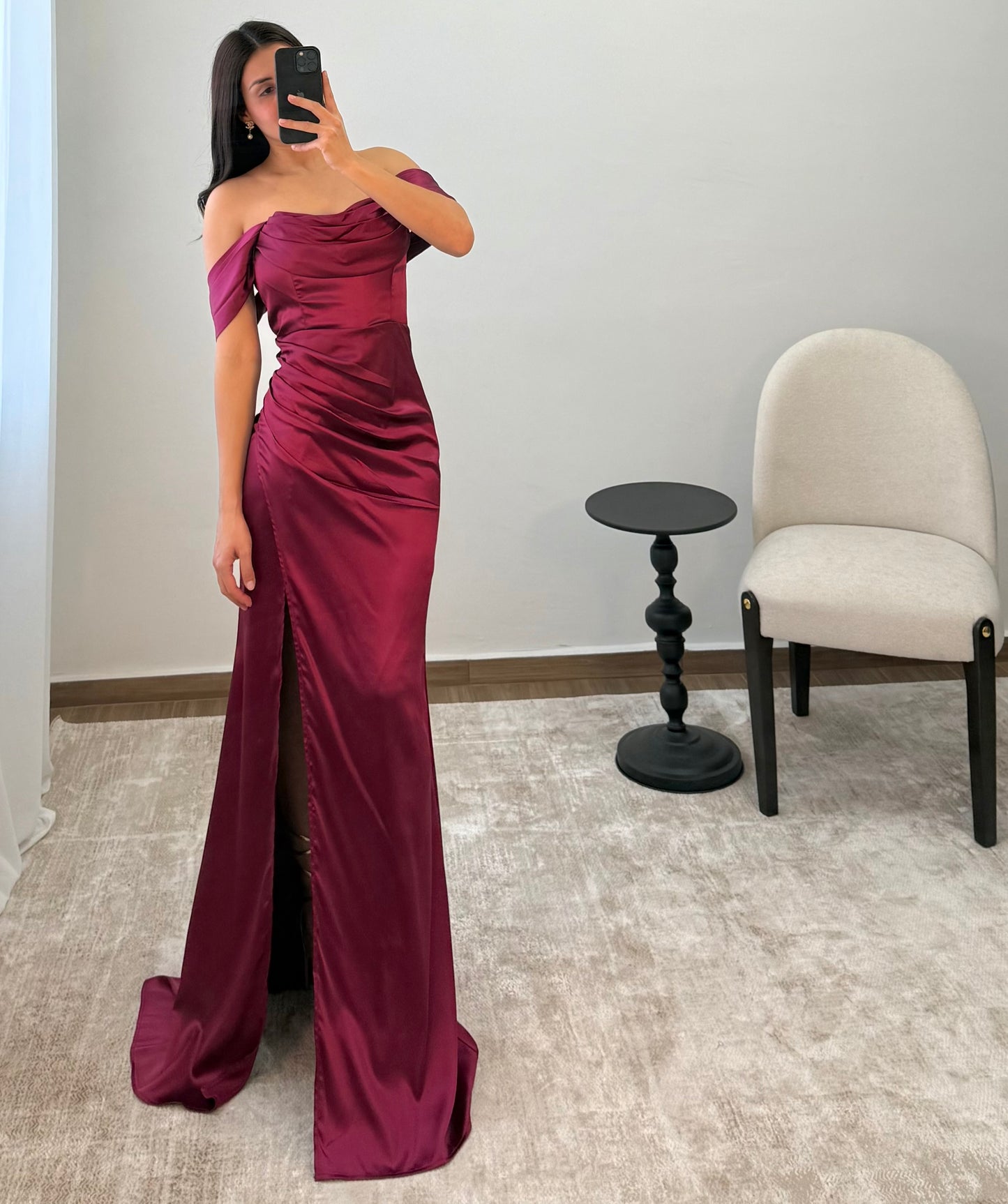 Vestido Marina Vino