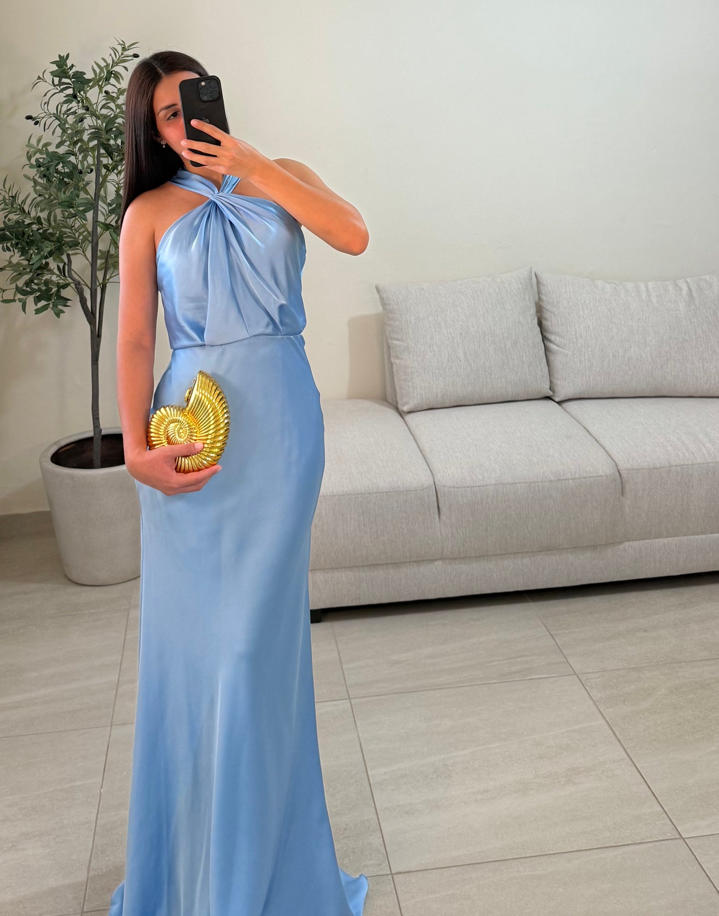 Vestido Singapur Azul Cielo