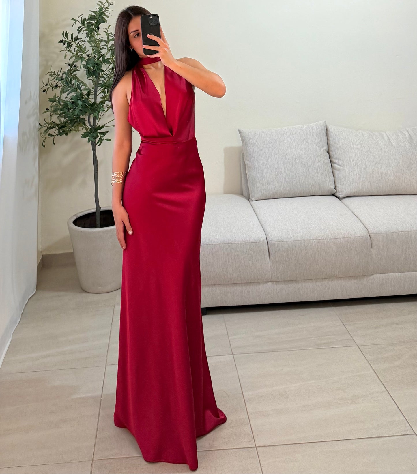 Vestido Catalina Vino