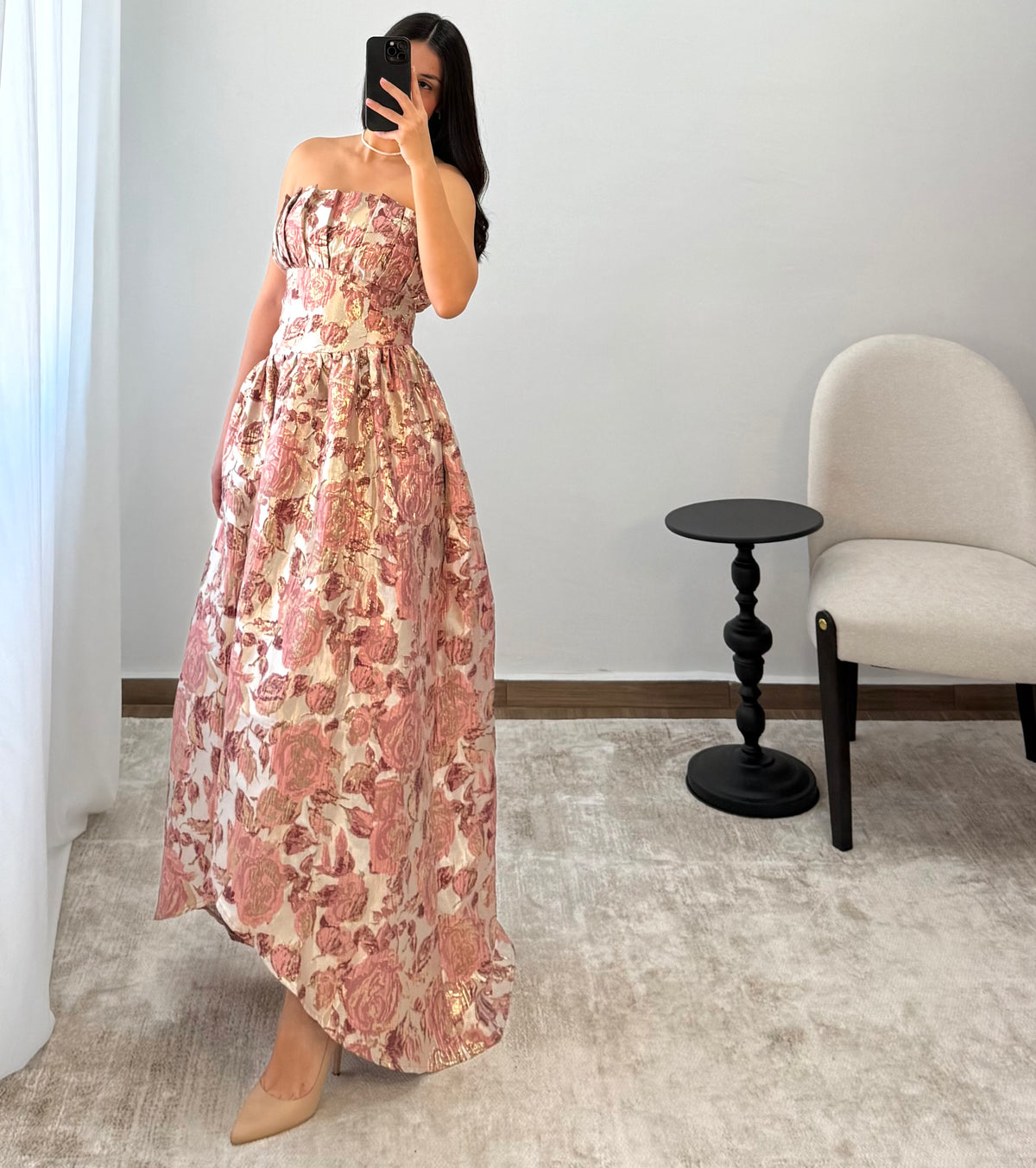 Vestido Helen Flores Rosa