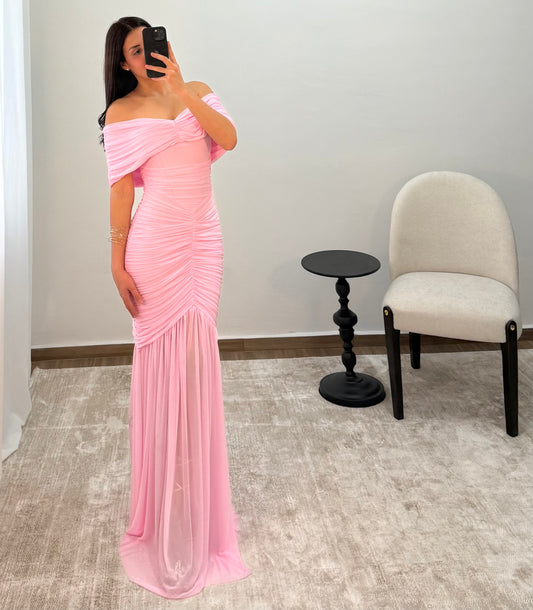 Vestido Lorena Rosa Pastel