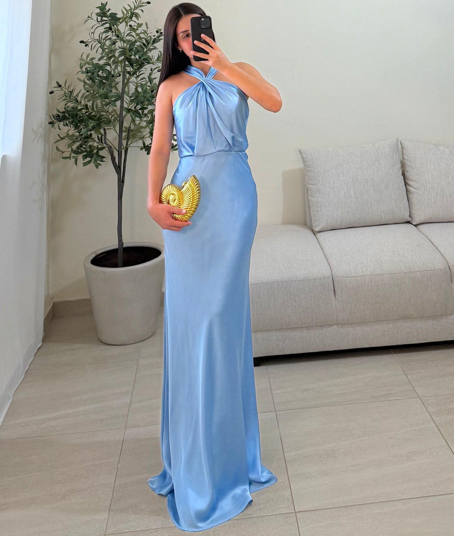 Vestido Singapur Azul Cielo