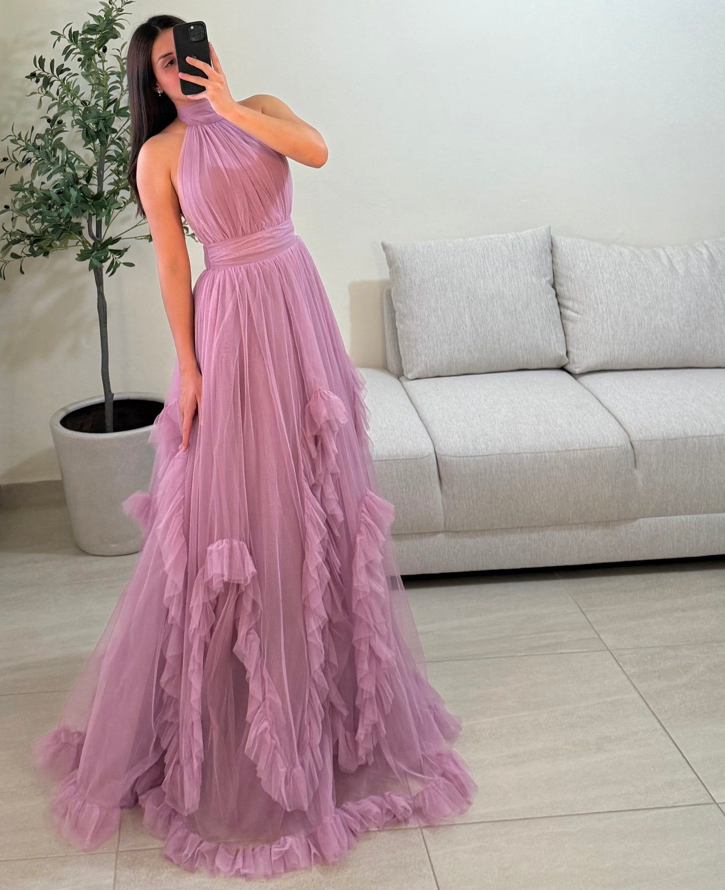 Vestido Paula Rosa Mauve