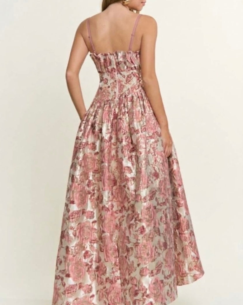 Vestido Helen Flores Rosa