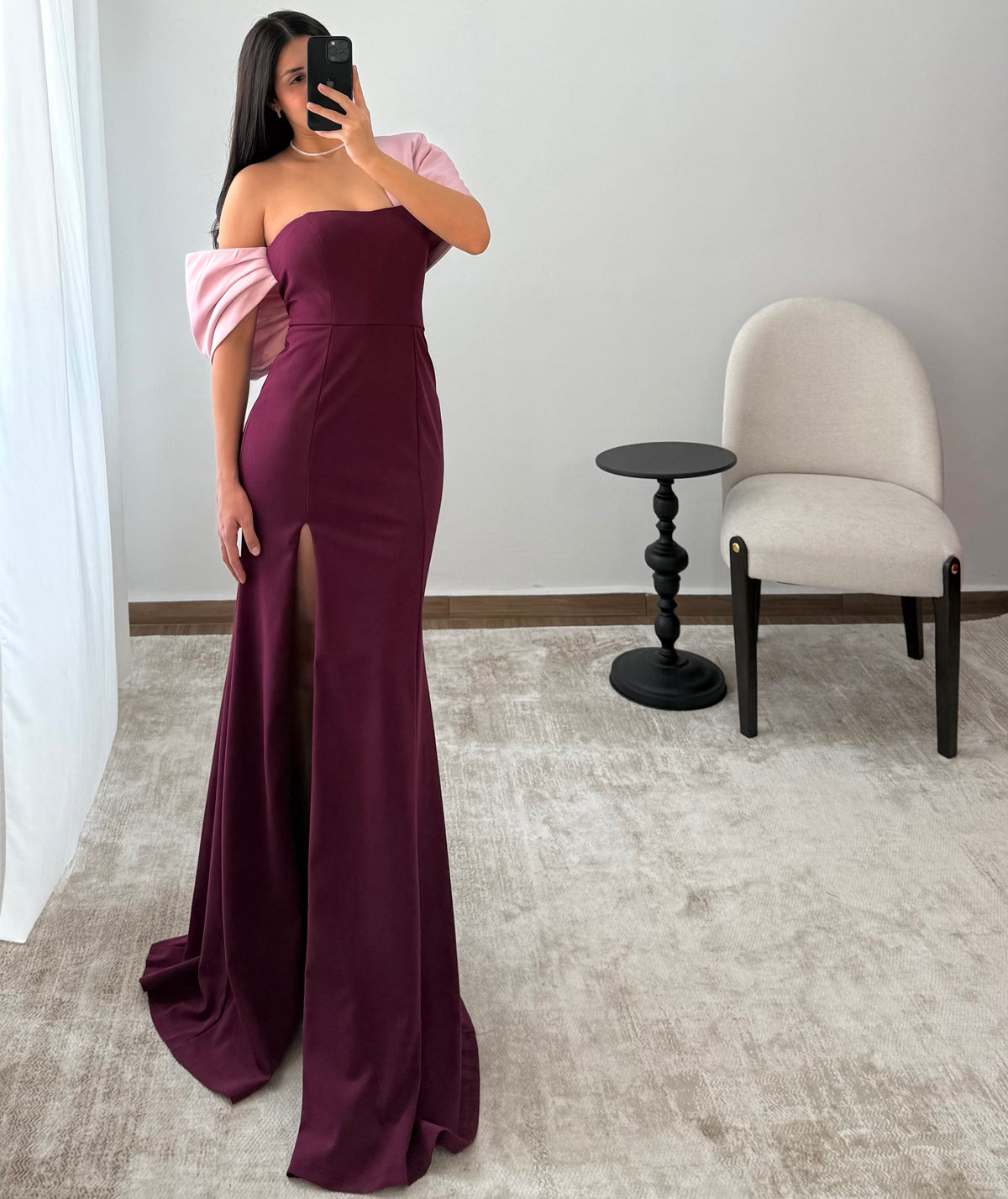 Vestido Carola Púrpura/Rosa