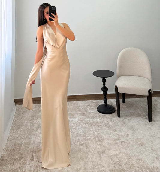 Vestido Catalina Champagne