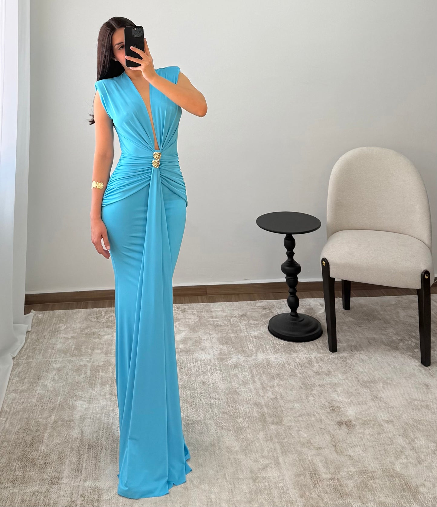 Vestido Ginebra Azul Celeste
