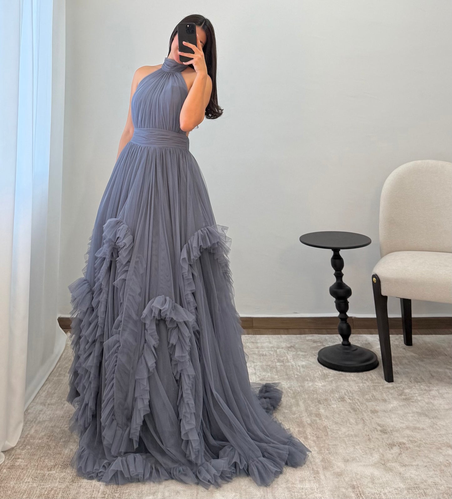 Vestido Paula Azul Neblina