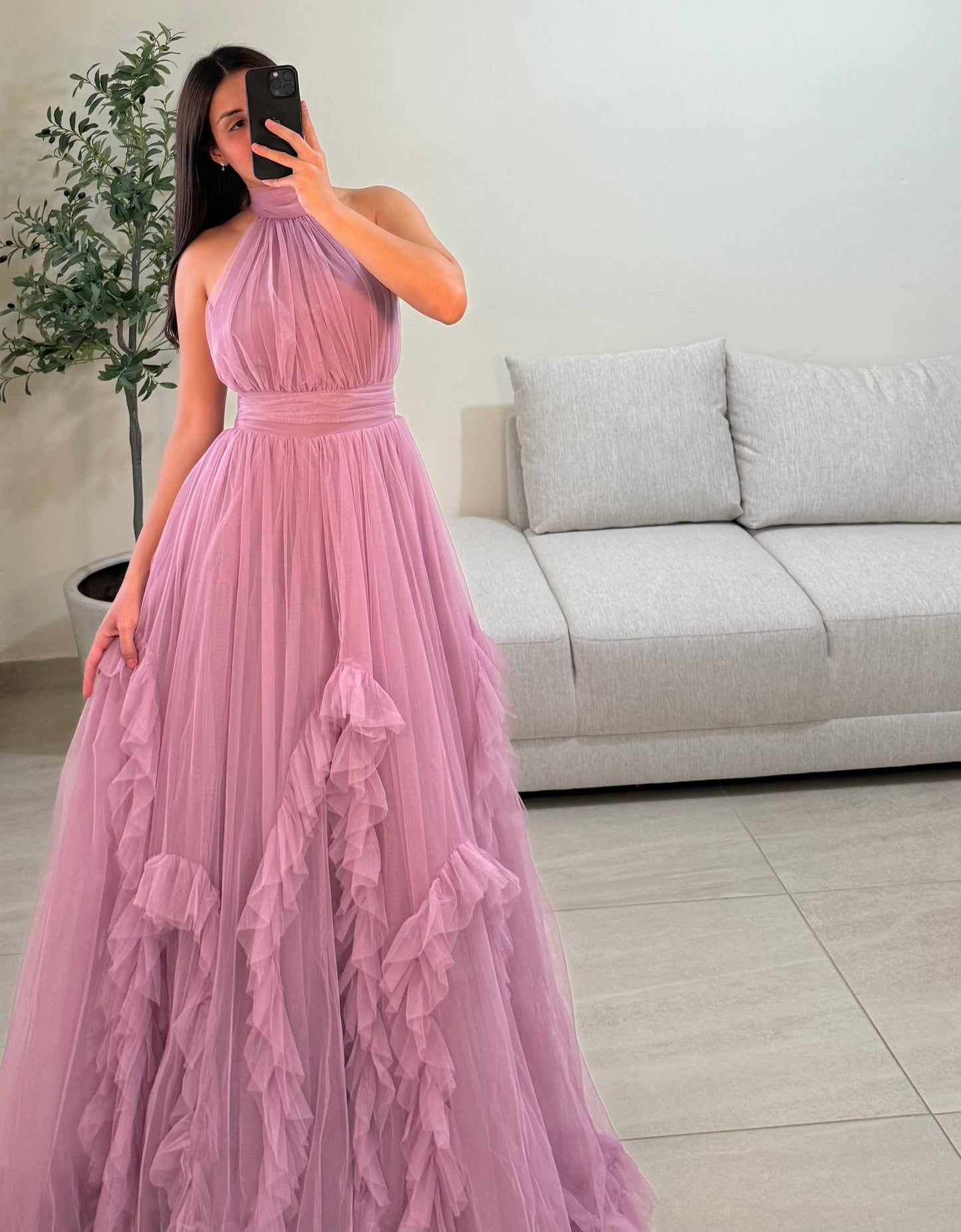 Vestido Paula Rosa Mauve