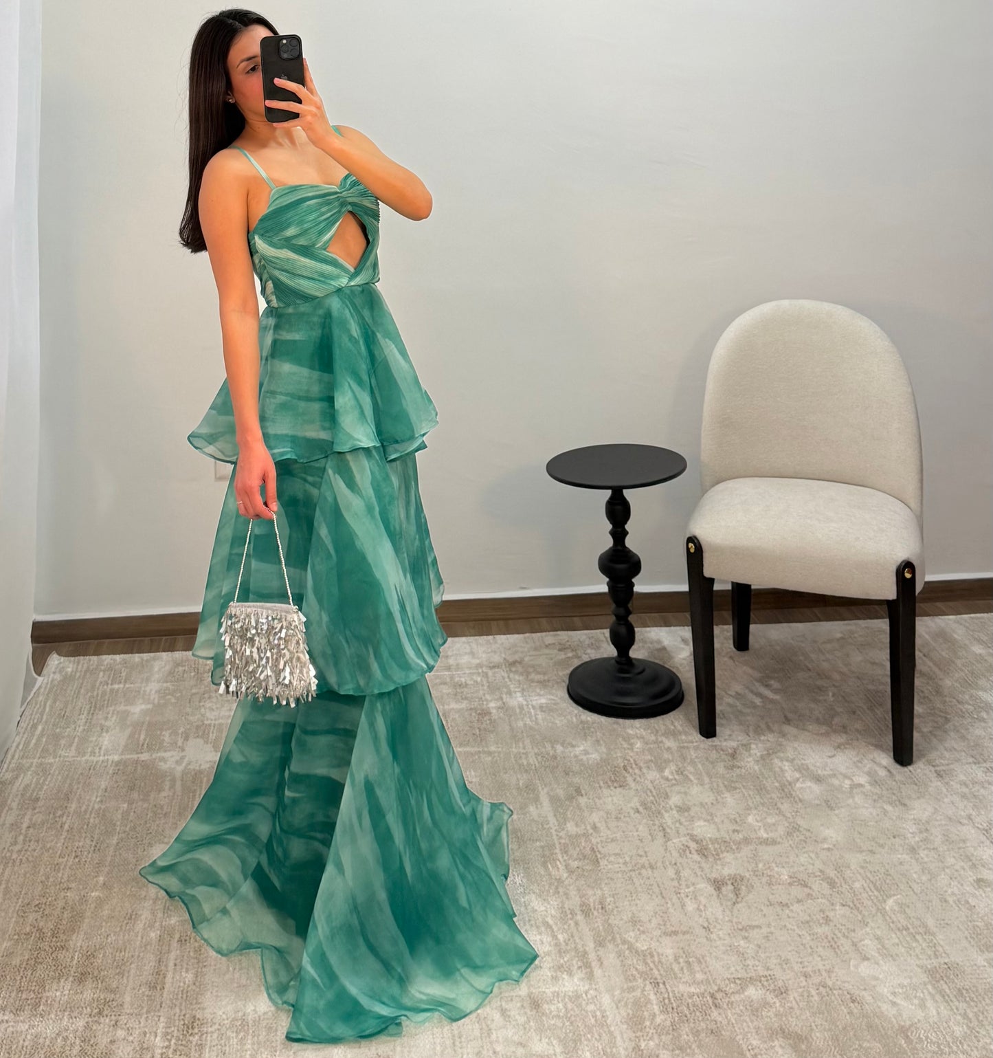 Vestido Eleonor Verde Azulado