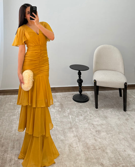 Vestido Darla Mostaza