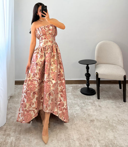 Vestido Helen Flores Rosa