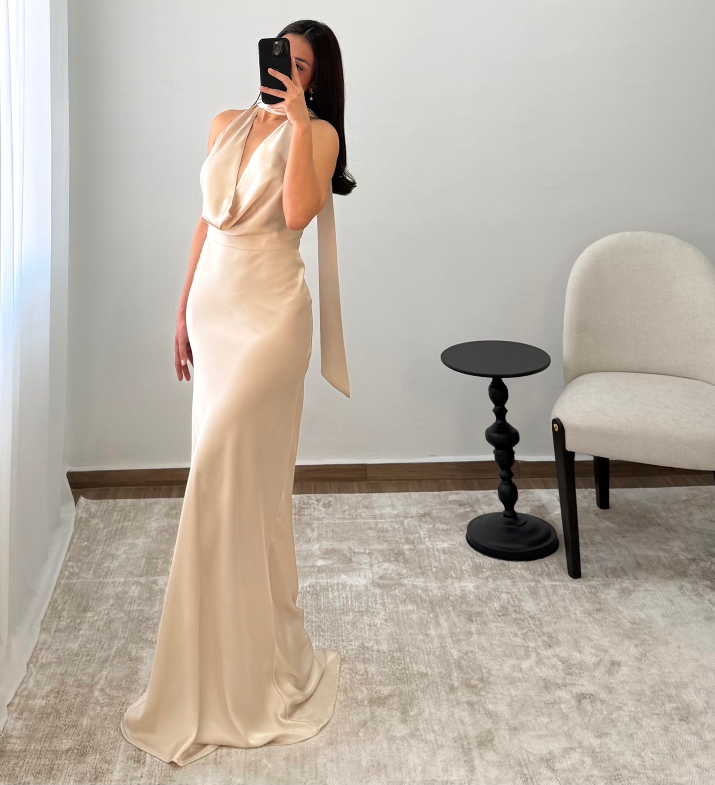 Vestido Catalina Champagne