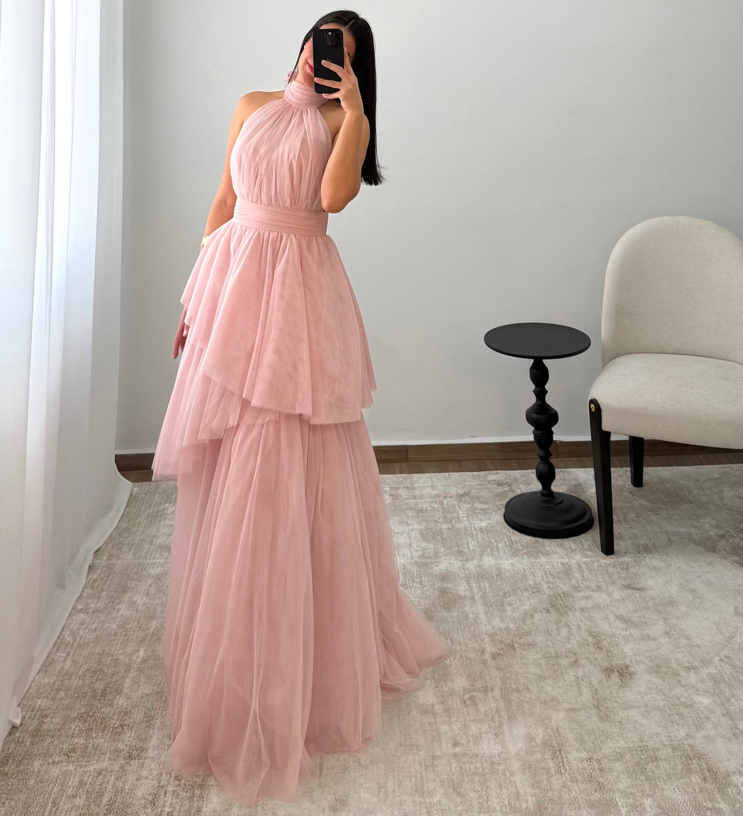 Vestido Priscila Rosa Palo