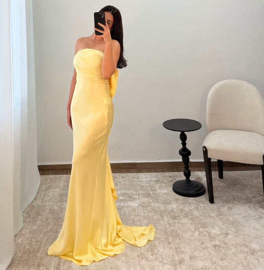 Vestido Alessia Amarillo Pastel