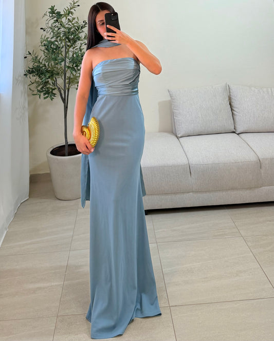 Vestido Maia Azul Neblina