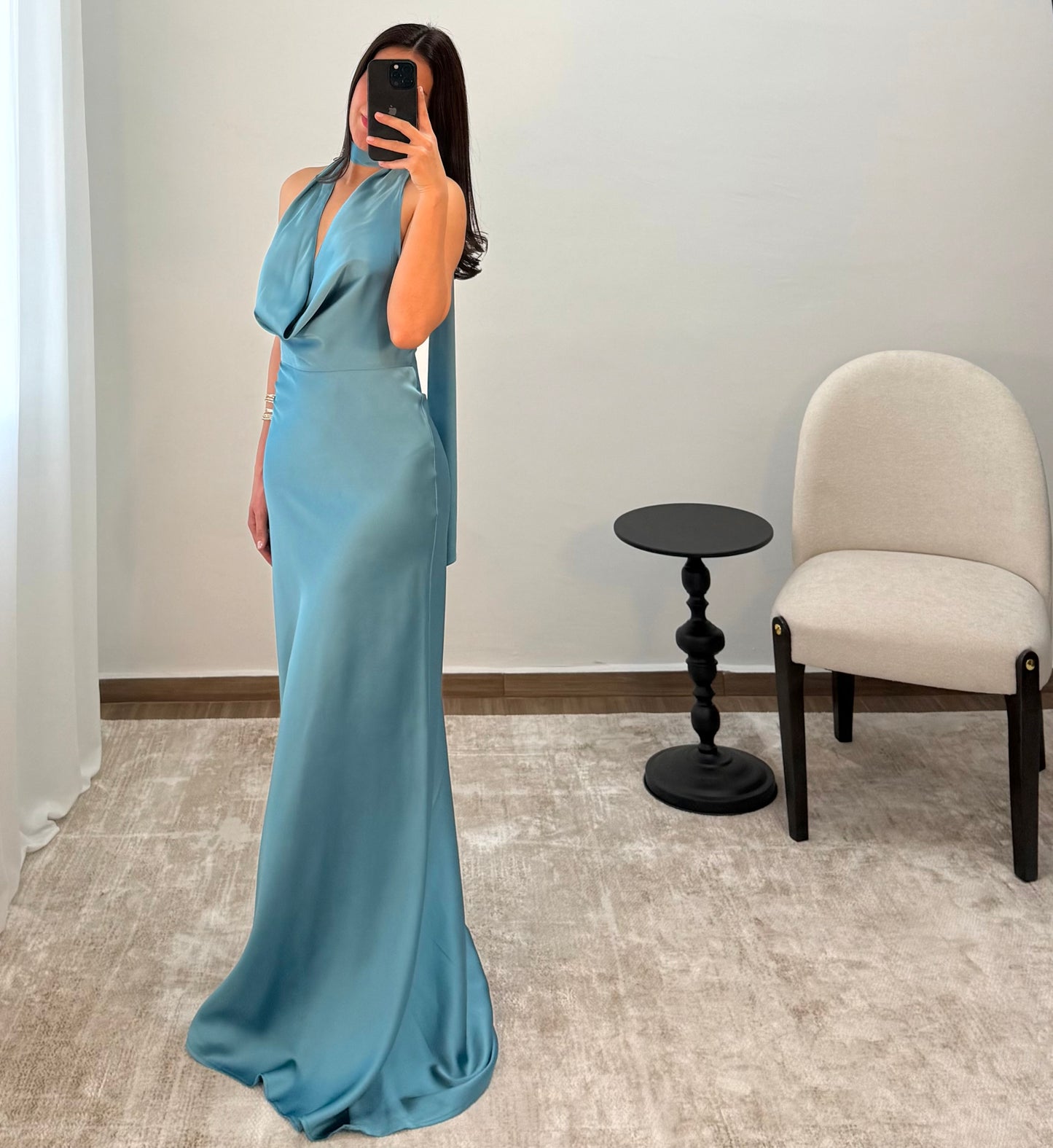 Vestido Catalina Azul Neblina