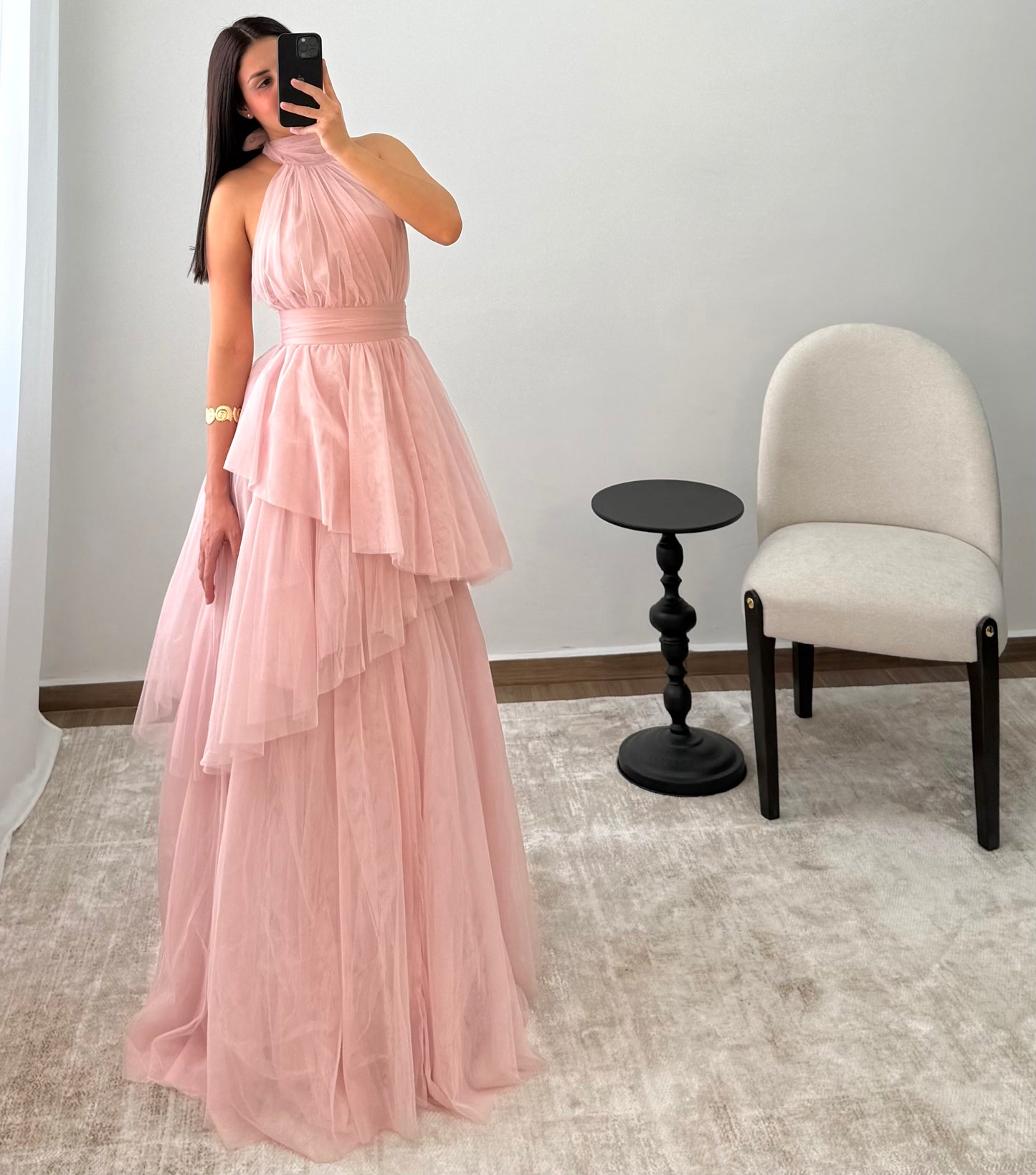 Vestido Priscila Rosa Palo