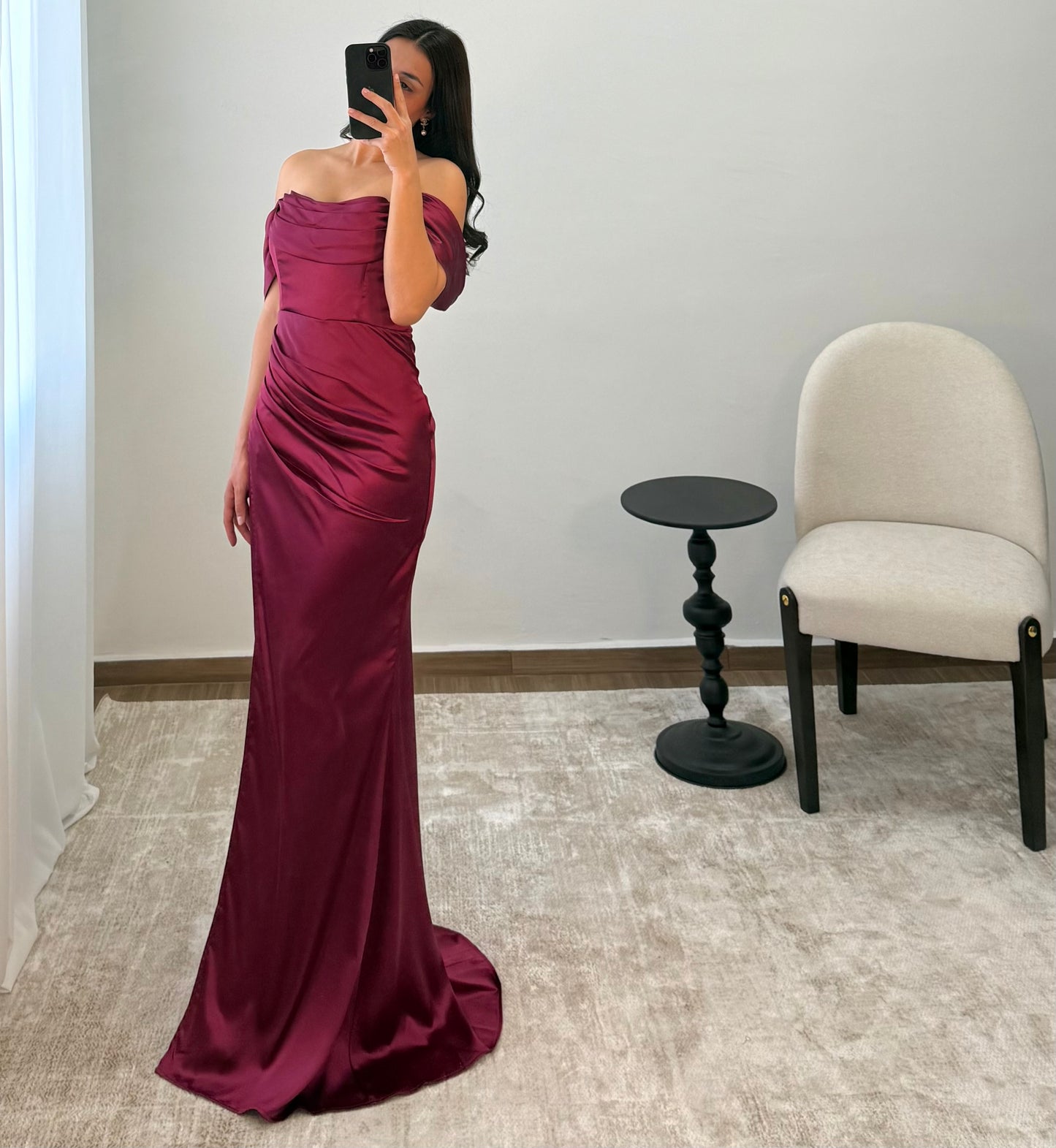 Vestido Marina Vino