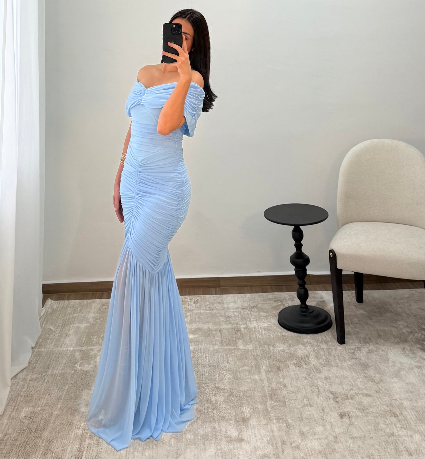 Vestido Lorena Azul Cielo