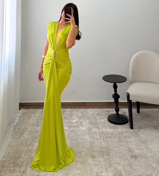 Vestido Ginebra Verde Lima