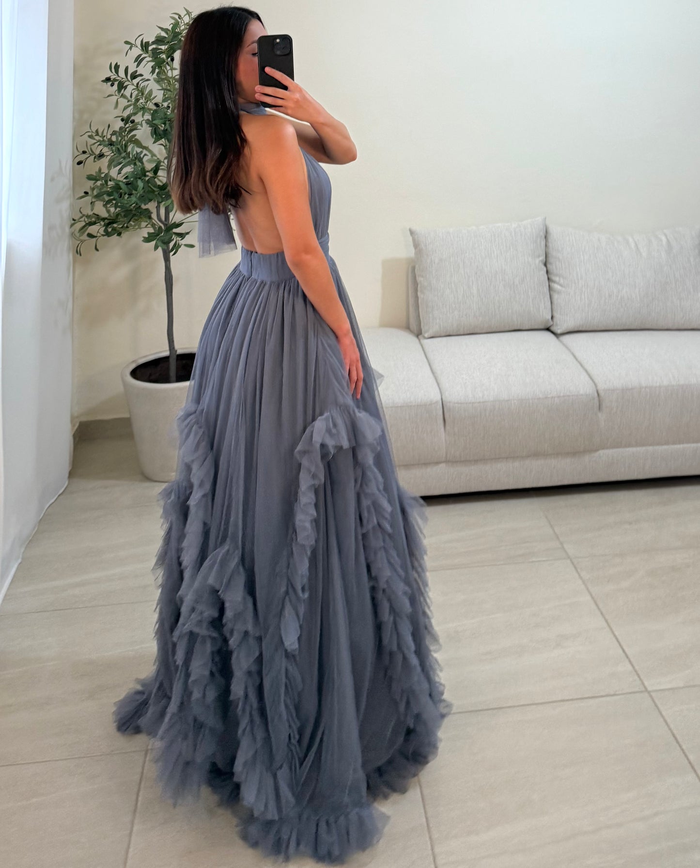 Vestido Paula Azul Neblina