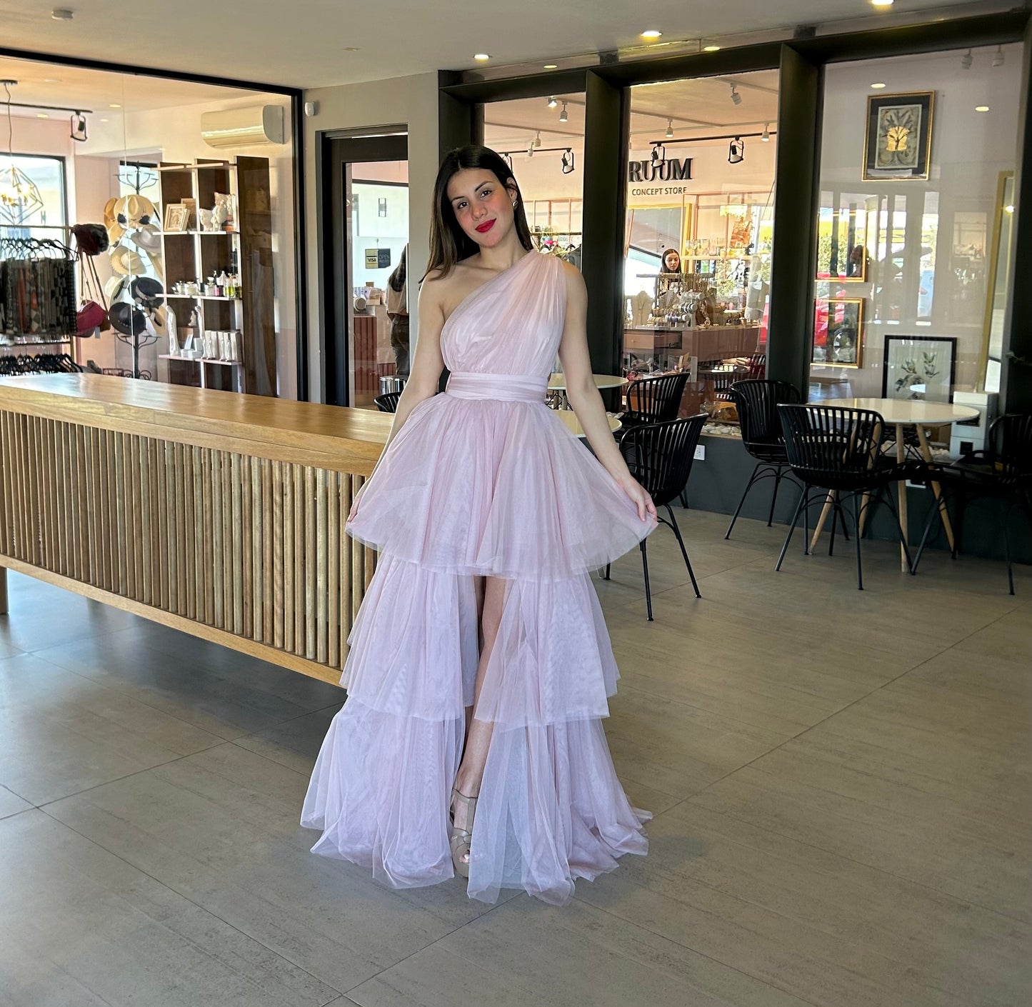 Vestido Charlotte Rosa Palo