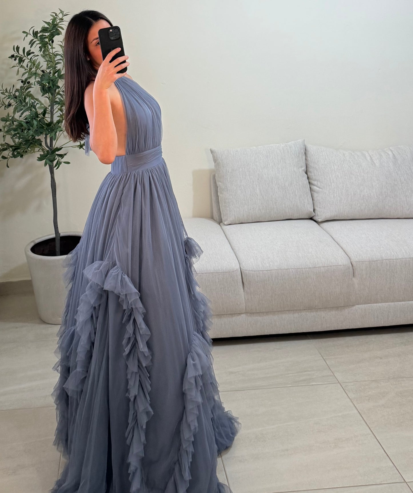 Vestido Paula Azul Neblina
