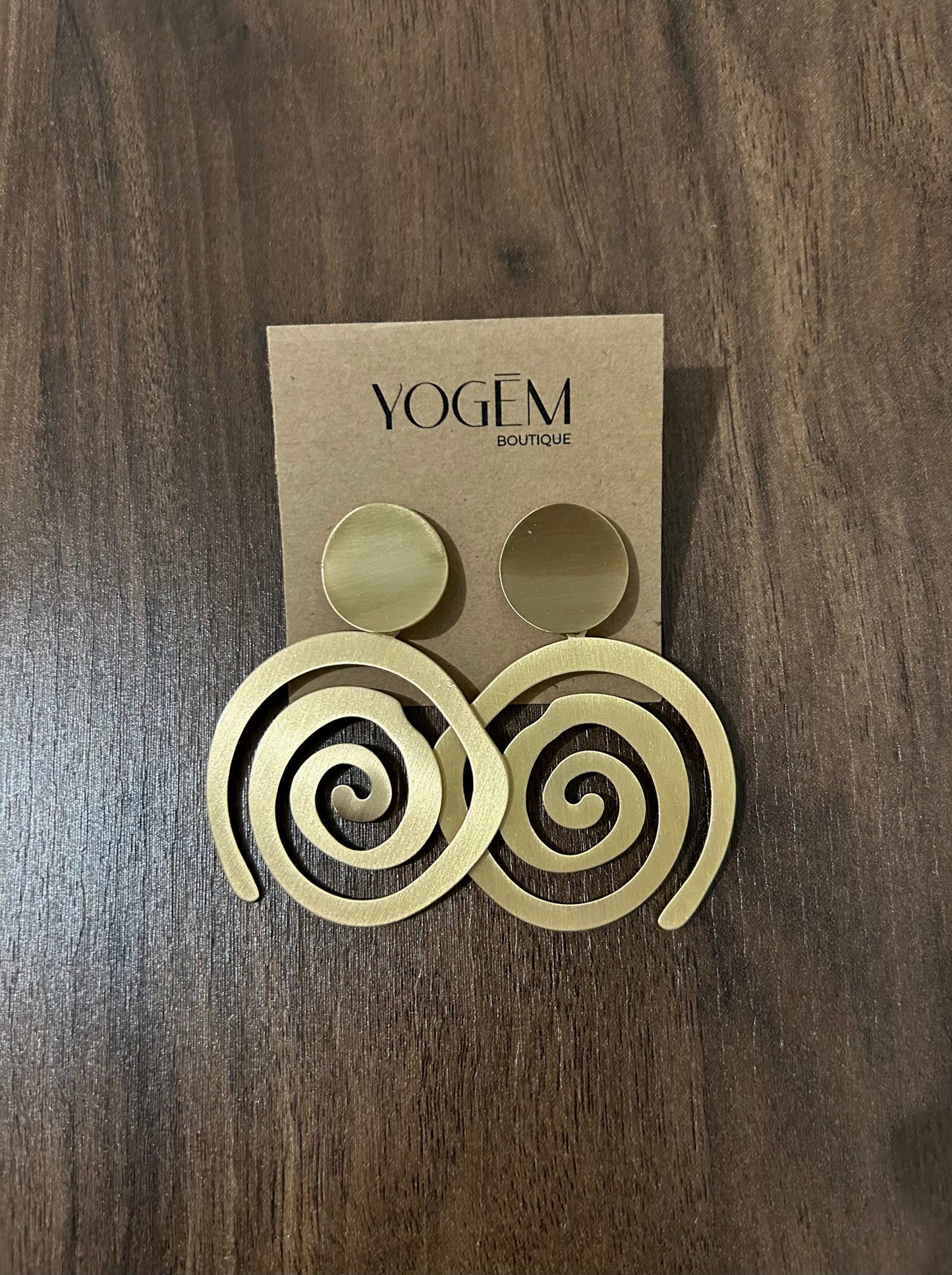 Aretes Dorados de Espiral