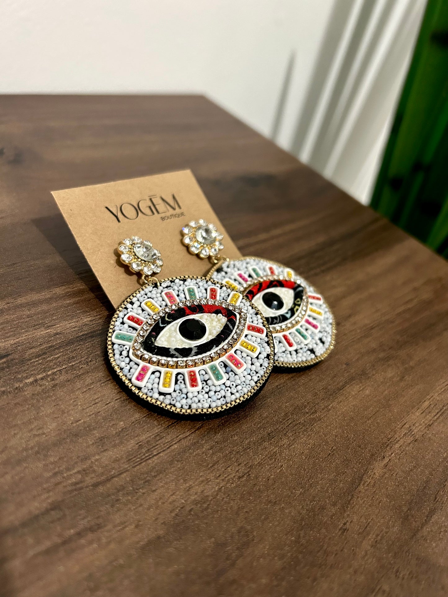 Aretes de Ojo Blanco Multi